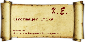Kirchmayer Erika névjegykártya